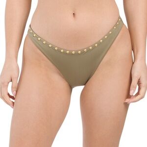 VIX
Solid Basic Green Swimsuit Bottom with Gold Studs